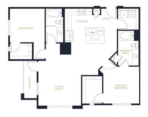 an illustration of a floor plan of a house