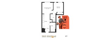 the floor plan of the apartment