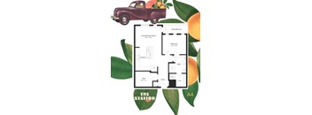 a floor plan of a house in the shape of a truck