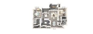 two bedroom floor plan  the falls apartments  clearwater