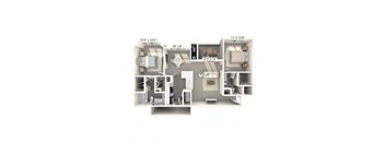 a floor plan of a house with a bedroom and a living room