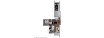 a floor plan of a house with a car