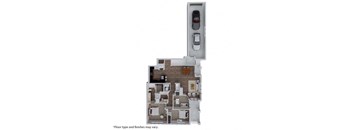 a floor plan of a house with a car
