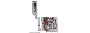 a floor plan of a house with a parking meter