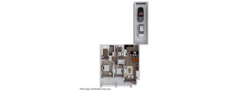 a floor plan of a house with a car