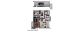 a floor plan of a house with a bedroom