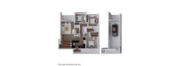 a floor plan of a house with a car