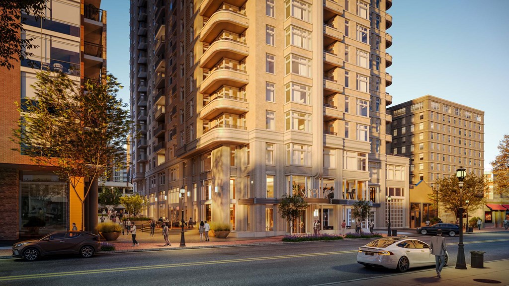 Exterior photo of Sophia with curved balconies