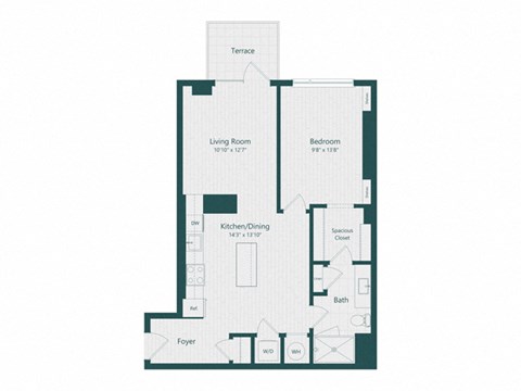this is the floor plan of a bedroom apartment