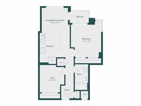 a schematic diagram of a floor plan of a house