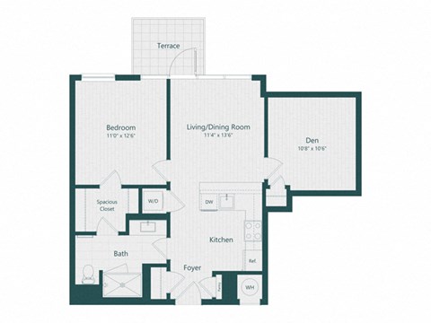 a floor plan of a house with an open floor plan