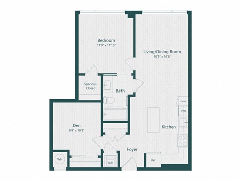 a floor plan of a house with an open floor plan