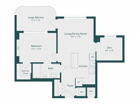 a floor plan of a living room and dining room