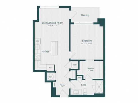 a floor plan of a house with an open floor plan