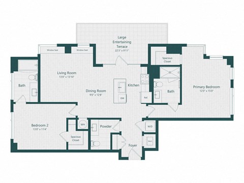 the plan of the upper level of the house showcasing the various floor plans