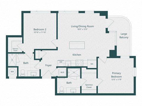 the blueprint of a floor plan of a house with bedrooms and a living room