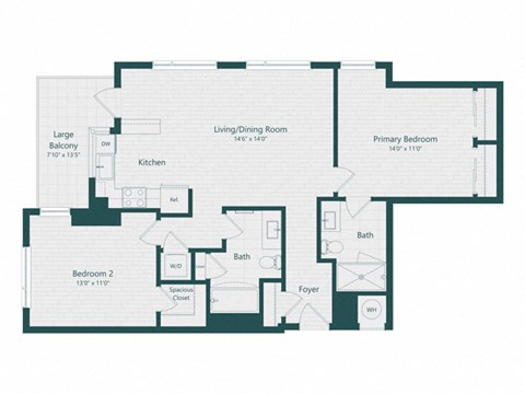 the blueprint of a floor plan of a house