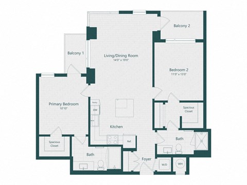 the blueprint of a floor plan of a house
