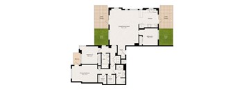 the floor plan of the second level of the house