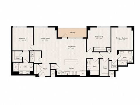 the floor plan of the second level of the residence