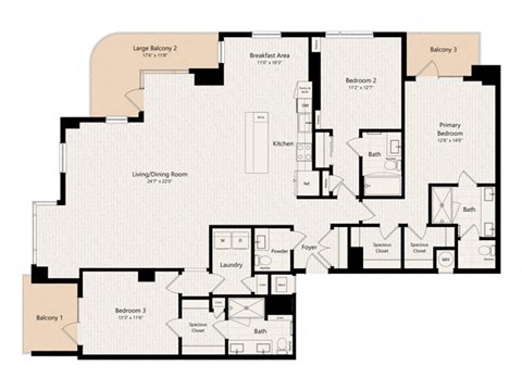 the floor plan of theoblox apartments