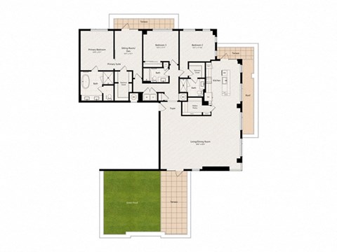 floor plan of the second level of the house
