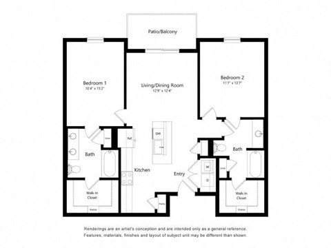 a floor plan of a unit with a floor