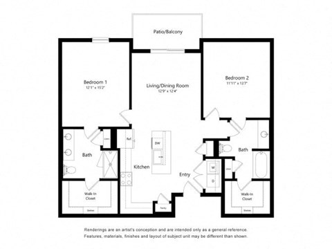 a floor plan of a unit with a floor