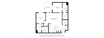 the floor plan of the apartment