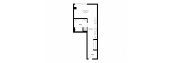 a floor plan of a small house with a loft