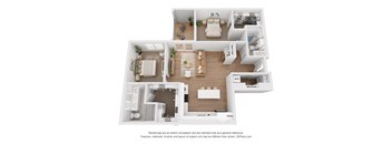 a 1 bedroom floorplan is shown in this illustration