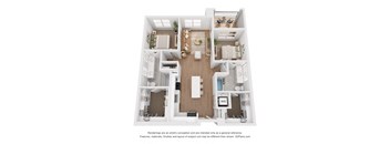 a floor plan of a 1 bedroom floor plan