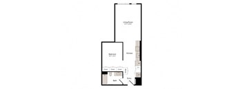 a floor plan of a unit with a loft