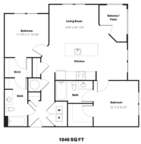 a floor plan of a house with bedrooms and a living room