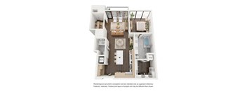 a 1 bedroom floor plan  villas at spring creek