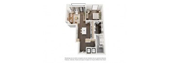 a 2 bedroom floorplan is provided for this 1100 sq ft split