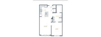 a floor plan of a house with a bedroom and a living room