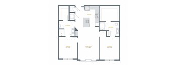 the floor plan of a house with a open floor plan