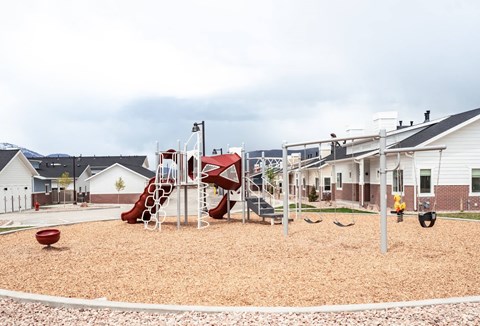 A new and open playground with a lot of room to move and play at rental homes in Heber Utah