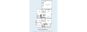 Columbia Floor Plan at Hidden River Townhomes, Kirkland