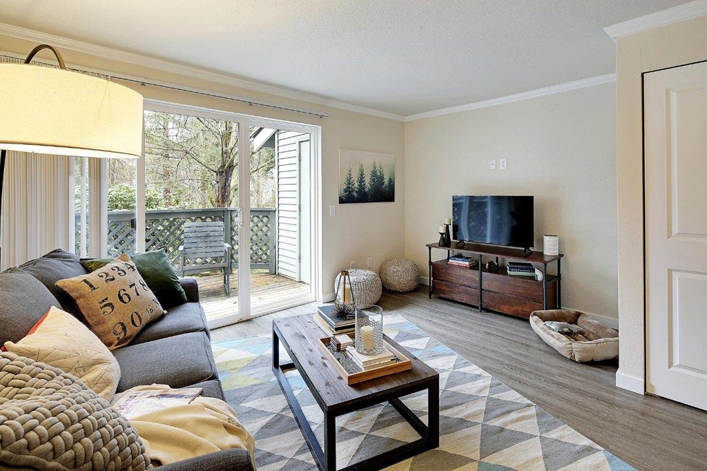Modern Living Room at Hidden River Townhomes, Kirkland