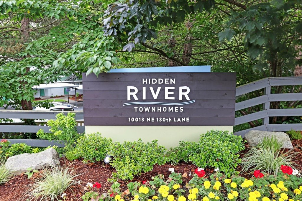 Property Signage at Hidden River Townhomes, Kirkland, WA