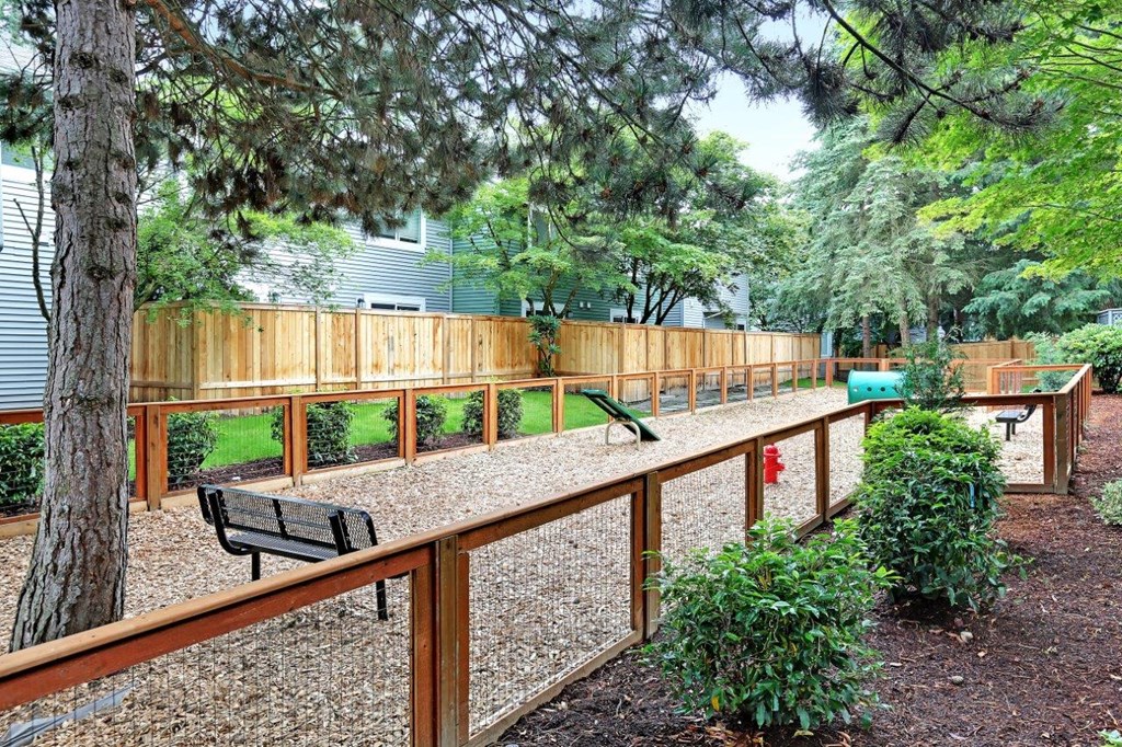 Dog Park at Hidden River Townhomes, Kirkland, WA, 98034