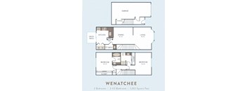 Wenatchee Floor Plan at Hidden River Townhomes, Kirkland, Washington