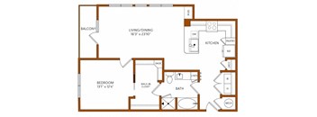 a floor plan of a living room and a kitchen