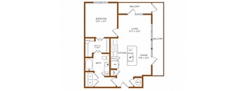 a floor plan of a bedroom house with an open floor plan