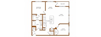 a floor plan of a home with a bedroom and a living room