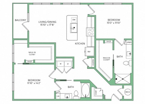 a blueprint of a floor plan of a house