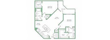 a blueprint of a floor plan of an apartment