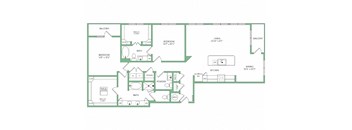 a floor plan of a modular home with bedrooms and baths